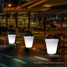 outdoor solar led decorative flower pot light with low price